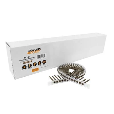 Wholesale ???? DuraDrive #8 X 2 In. Brown Ruspert ???? Coated Flat Head Square Drive Coarse Thread Collated Exterior Wood Screws (1,000-Box) ✨ 3 Wholesale ???? DuraDrive #8 X 2 In. Brown Ruspert ???? Coated Flat Head Square Drive Coarse Thread Collated Exterior Wood Screws (1,000-Box) ✨