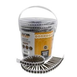 Alternative view of Coupon ???? DuraDrive #8 X 2-1/2 In. Brown Ruspert ???? Coated Flat Head Square Drive Coarse Thread Collated Exterior Wood Screws (800-Pail) ????