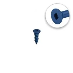 Alternative view of Cheapest ???? DuraDrive 3/16 In. X 1-1/4 In. Blue Ruspert ???? Coated Flat Head Square Drive Concrete Screw (100-Pack) ????