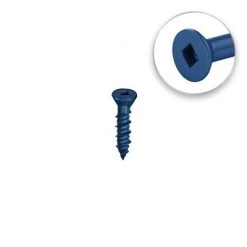 Alternative view of Best Sale ???? DuraDrive 3/16 In. X 1-3/4 In. Blue Ruspert ???? Coated Flat Head Square Drive Concrete Screw (100-Pack) ⌛