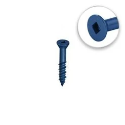 Alternative view of New ???? DuraDrive 3/16 In. X 2-1/4 In. Blue Ruspert ???? Coated Flat Head Square Drive Concrete Screw (100-Pack) ⌛