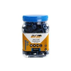 Coupon ✨ DuraDrive 1/4 In. X 1-1/4 In. Blue Ruspert ???? Coated Flat Head Square Drive Concrete Screw (100-Pack) ????