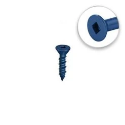 Alternative view of Best Sale ???? DuraDrive 1/4 In. X 1-3/4 In. Blue Ruspert ???? Coated Flat Head Square Drive Concrete Screw (100-Pack) ✨