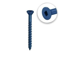 Alternative view of Wholesale ???? DuraDrive 1/4 In. X 4 In. Blue Ruspert ???? Coated Flat Head Square Drive Concrete Screw (50-Pack) ????