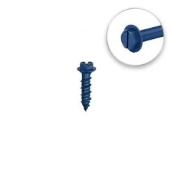 Alternative view of Promo ???? DuraDrive 3/16 In. X 1-3/4 In. Blue Ruspert ???? Coated Hex Washer Head Slot Drive Concrete Screw (100-Pack) ????