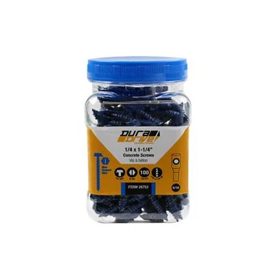 Cheapest ✔️ DuraDrive 1/4 In. X 1-1/4 In. Blue Ruspert ???? Coated Hex Washer Head Slot Drive Concrete Screw (100-Pack) ???? 3 Cheapest ✔️ DuraDrive 1/4 In. X 1-1/4 In. Blue Ruspert ???? Coated Hex Washer Head Slot Drive Concrete Screw (100-Pack) ????