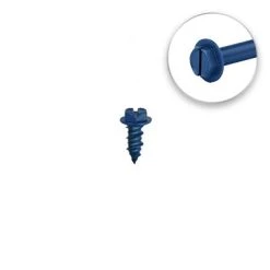 Alternative view of Cheapest ✔️ DuraDrive 1/4 In. X 1-1/4 In. Blue Ruspert ???? Coated Hex Washer Head Slot Drive Concrete Screw (100-Pack) ????