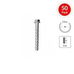 Promo ๐ DEWALT PFM1411280 3/8 In. X 4 In. Screw-Bolt+ High Performance Screw Anchor (50-Pack) โ