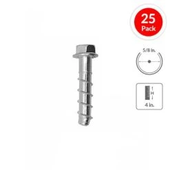Budget ๐ DEWALT PFM1411580 5/8 In. X 4 In. Screw-Bolt+ High Performance Screw Anchor (25-Pack) ๐