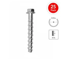 Top 10 โจ DEWALT PFM1411640 5/8 In. X 6 In. Screw-Bolt+ High Performance Screw Anchor (25-Pack) โญ