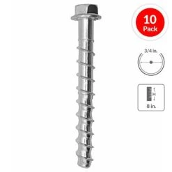 New ๐คฉ DEWALT PFM1411840 3/4 In. X 8 In. Screw-Bolt+ High Performance Screw Anchor (10-Pack) ๐