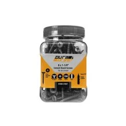 Best reviews of ???? DuraDrive #8 X 1-1/4 In. Grey ???? Coated Flat Head Phillips Drive Type 2 Spoon Point Cement Board Screws (150-Jug) ????