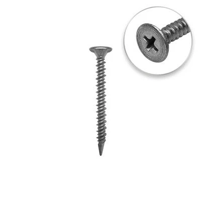 Outlet ✔️ DuraDrive #8 X 1-5/8 In. Grey ???? Coated Flat Head Phillips Drive Type 2 Spoon Point Cement Board Screws (150-Jug) ???? 4 Outlet ✔️ DuraDrive #8 X 1-5/8 In. Grey ???? Coated Flat Head Phillips Drive Type 2 Spoon Point Cement Board Screws (150-Jug) ???? - Image 2