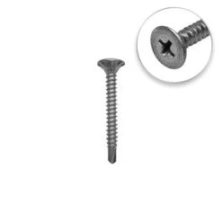 Alternative view of Coupon ⌛ DuraDrive #8 X 1-1/4 In. Grey ???? Coated Flat Head Phillips Drive Type S-12 Tek Point Cement Board Screws (150-Jug) ????