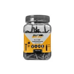 Hot Sale ???? DuraDrive #8 X 1-5/8 In. Grey ???? Coated Flat Head Phillips Drive Type S-12 Tek Point Cement Board Screws (150-Jug) ????