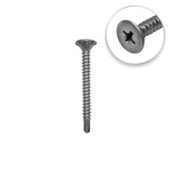 Alternative view of Hot Sale ???? DuraDrive #8 X 1-5/8 In. Grey ???? Coated Flat Head Phillips Drive Type S-12 Tek Point Cement Board Screws (150-Jug) ????
