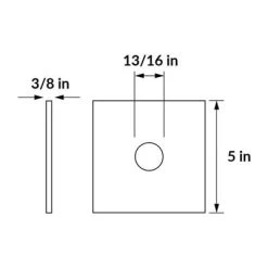 Budget ???? DuraDrive 3/8 In. X 5 In. X 5 In. Square Plate Washer With 13/16 In. Bolt Diameter (10-Box) ???? 7 Budget ???? DuraDrive 3/8 In. X 5 In. X 5 In. Square Plate Washer With 13/16 In. Bolt Diameter (10-Box) ???? -Owens Corning Shop 28121 3