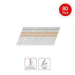 Hot Sale ❤️ Metabo HPT 50234-8D 2-3/4 In. 21-Degree Plastic Strip Duplex/Double Head Nails (2,000-Box) ????