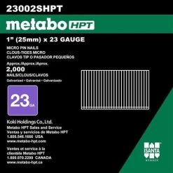 Brand new ???? Metabo HPT 23002SHPT 1 In. 23-Gauge Galvanized Headless Micro Pin Nails (2,000-Pack) ???? -Owens Corning Shop 31966 3