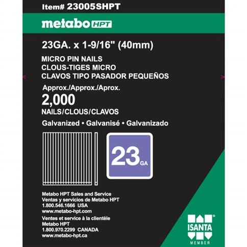 Best deal ???? Metabo HPT 23005SHPT 1-9/16 In. 23-Gauge Galvanized Headless Micro Pin Nails (2,000-Pack) ⭐ 5 Best deal ???? Metabo HPT 23005SHPT 1-9/16 In. 23-Gauge Galvanized Headless Micro Pin Nails (2,000-Pack) ⭐ - Image 3
